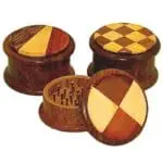 Round Wood Herb Grinder - 2 Piece