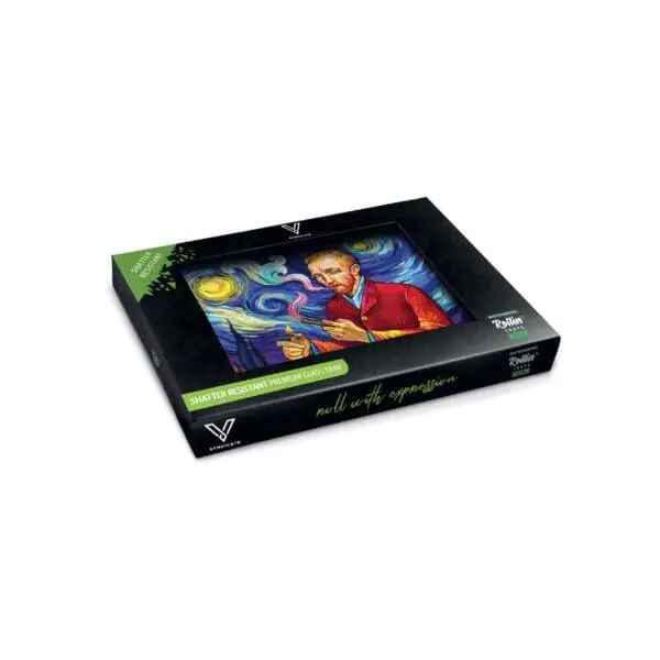 Smoky Night Glass Rollin' Tray - Haze Smoke Shop USA