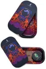 Space King 3D Holographic Slim Tray Kit - 5 Designs Rolling Trays - Haze Smoke Shop USA