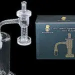 Space King Fully Fused Engraved Terp Slurper - Black / Gold