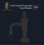 Space King Fully Fused Engraved Terp Slurper - Black / Gold - packaging