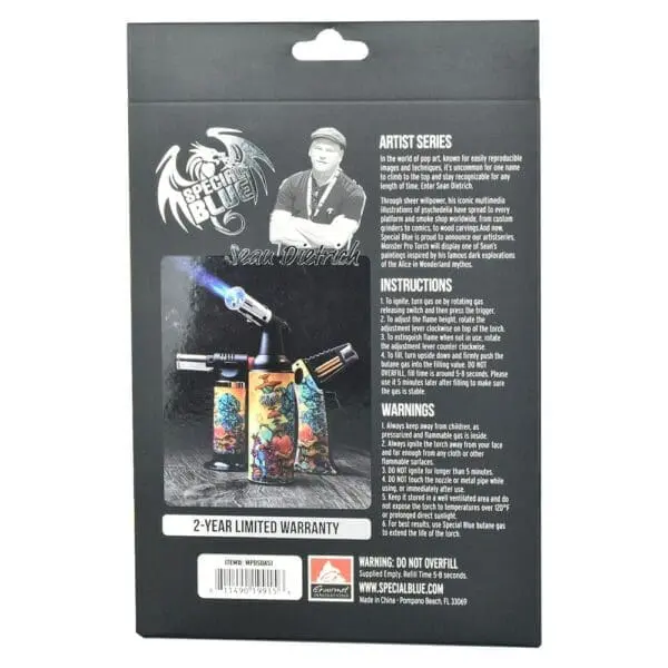 Special Blue Sean Dietrich Monster Pro Torch Lighter - 8" - Haze Smoke Shop USA