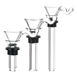 Stem & Slide Set For Soft Glass Pipes - 6pcs Set Bong Downstems - Haze Smoke Shop USA