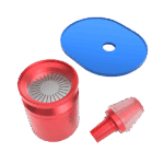 Stündenglass Infusion Chamber Assembly - Blue and Red Stündenglass Parts - Haze Smoke Shop USA