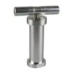 T-Style Aluminum Pollen Press - 5.5" - Silver Aluminum Grinders - Haze Smoke Shop USA
