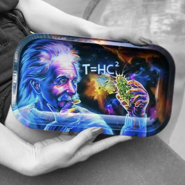 T=HC2 Einstein Black Hole Metal Rollin' Tray - Haze Smoke Shop USA
