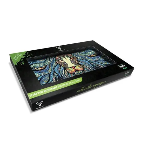 Tribal Lion Glass Rollin' Tray - Haze Smoke Shop USA