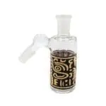 Tribal Print Ash Catcher with Showerhead Perc - 14mm Male - 45° Ash Catchers - Haze Smoke Shop USA