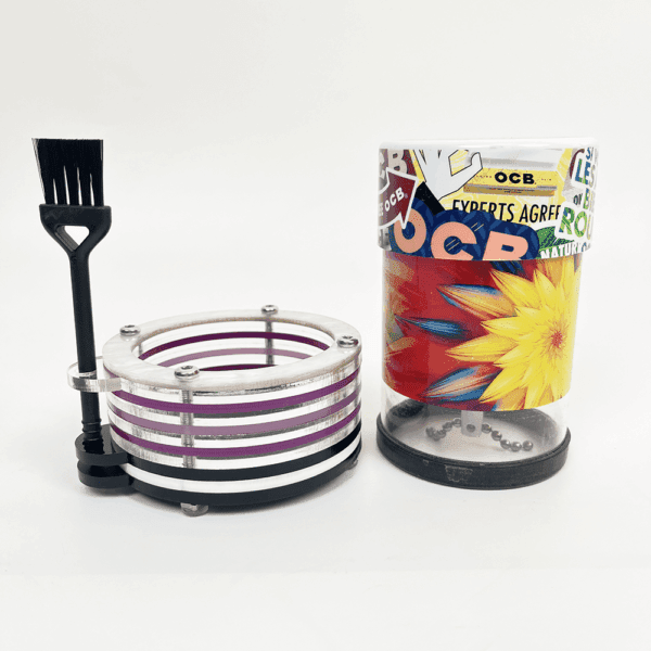 Wakit Grinder Stand for Wakit Ball and Chain Kitchen Grinder ~ Acrylic with Mini Broom - Haze Smoke Shop USA