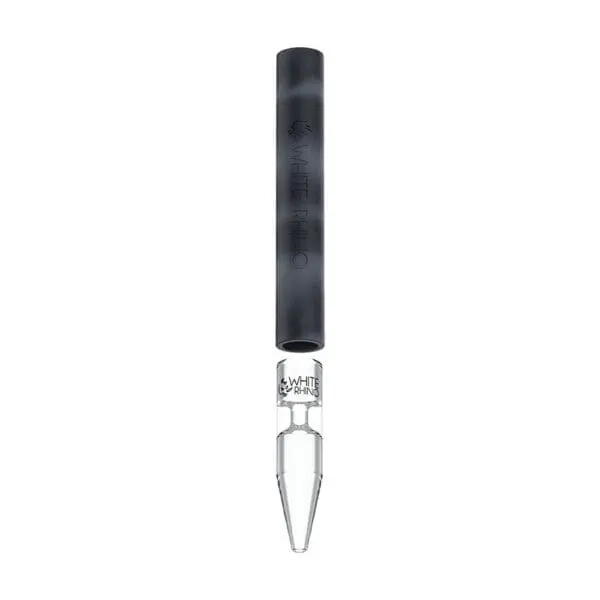 White Rhino Pyrex Chillum To Straw - Haze Smoke Shop USA