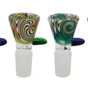 Worked Herb Slide - 19mm Male Herb Slides - Haze Smoke Shop USA