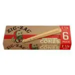Zig Zag Unbleached Paper Cones - 6pk - 1 1/4" 24pcs - Haze Smoke Shop USA