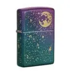 Zippo Lighter - Engraved Starry Sky - Iridescent