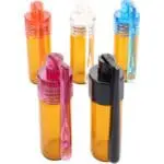 Amber Glass Snuff Vial with Spoon Pocket Scoop