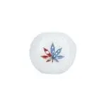 American Hemp Leaf Flag Glow Glass Spoon Pipe - Haze Smoke Shop USA