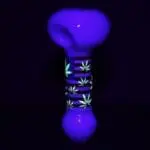 American Hemp Leaf Flag Glow Glass Spoon Pipe - Haze Smoke Shop USA