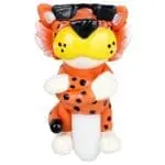 Cheezy Cheetah Enamel on Glass Hand Pipe Glass Pipes - Haze Smoke Shop USA