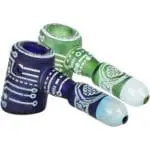 Circuits of Love Sandblasted Glass Hand Pipe Glass Pipes - Haze Smoke Shop USA