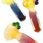 Color-Changing Fumed Frit Square Glass Spoon Bubble Top