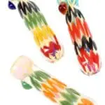 Color Changing Glass Chillum Squiggle Stick