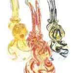 Color-Changing Glass Sherlock Bubbler Squiggle Coil