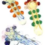 Color Changing Squiggle Stripes Spoon Pipe Bubble Spine