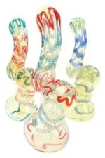 Color-Changing Striped Glass Sherlock Bubbler Stripe Shift - Haze Smoke Shop USA