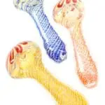 Color-Changing Swirl Striped Glass Pipe Helix Pop