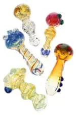 Colorful Glass Hand Pipe Pocket Swirl Glass Pipes - Haze Smoke Shop USA