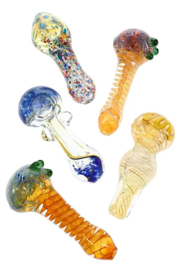 Colorful Glass Hand Pipe Pocket Swirl - Haze Smoke Shop USA