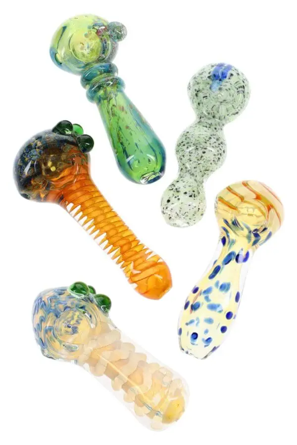 Colorful Glass Hand Pipe Pocket Swirl - Haze Smoke Shop USA