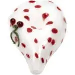 Elegant White Heart-Shaped Glass Hand Pipe - Haze Smoke Shop USA