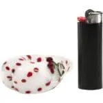 Elegant White Heart-Shaped Glass Hand Pipe - Haze Smoke Shop USA