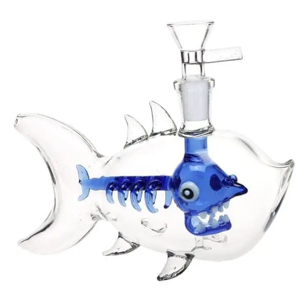 Fish Bone Glass Bubbler - Haze Smoke Shop USA