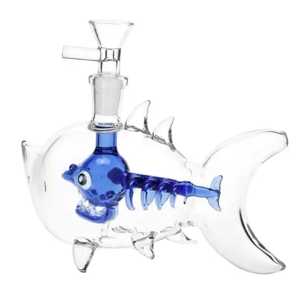 Fish Bone Glass Bubbler - Haze Smoke Shop USA