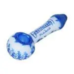 Grateful Dead x Pulsar Blue Sky Dancing Skellies Glass Spoon Pipe - Haze Smoke Shop USA