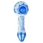 Grateful Dead x Pulsar Blue Sky Dancing Skellies Glass Spoon Pipe - Haze Smoke Shop USA