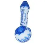 Grateful Dead x Pulsar Blue Sky Dancing Skellies Glass Spoon Pipe - Haze Smoke Shop USA