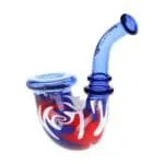Grateful Dead x Pulsar Bolt Handle Wig Wag Glass Sherlock Pipe - Haze Smoke Shop USA