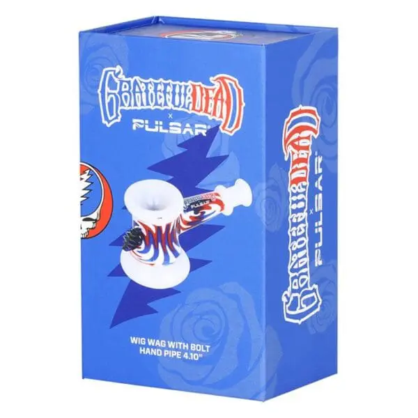 Grateful Dead x Pulsar Bolt Wig Wag Glass Hammer Hand Pipe - Haze Smoke Shop USA