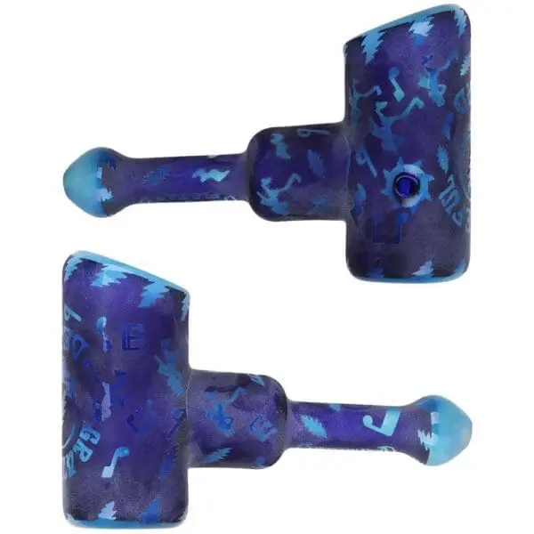 Grateful Dead x Pulsar Ethereal Music Etched Glass Hammer Bubbler - Haze Smoke Shop USA