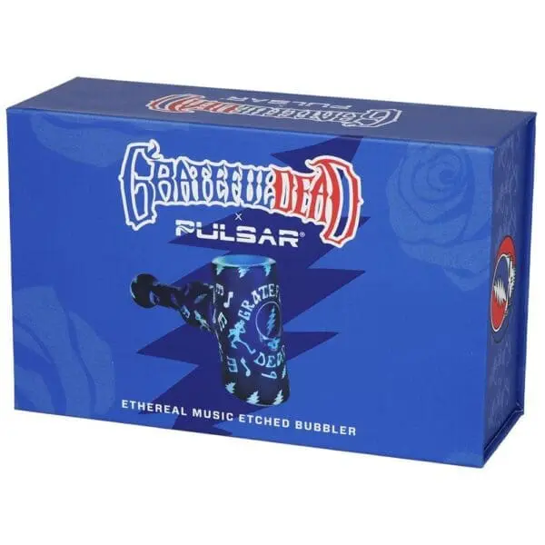 Grateful Dead x Pulsar Ethereal Music Etched Glass Hammer Bubbler - Haze Smoke Shop USA