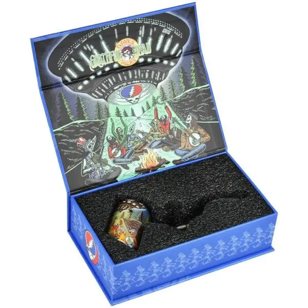 Grateful Dead x Pulsar Inside Print Bent Sherlock Pipe - Haze Smoke Shop USA