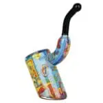 Grateful Dead x Pulsar Inside Print Bent Sherlock Pipe - Haze Smoke Shop USA