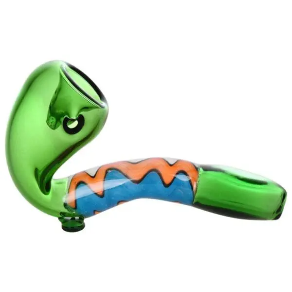 Groovy Waves Sherlock Glass Hand Pipe - Haze Smoke Shop USA
