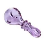 Human Grade Double Ring Spoon Pipe Glass Pipes - Haze Smoke Shop USA
