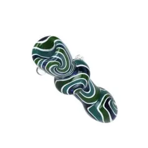 Hypnotist Triplets Wig Wag Swirls Glass Chillum - Haze Smoke Shop USA