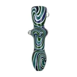 Hypnotist Triplets Wig Wag Swirls Glass Chillum Chillums - Haze Smoke Shop USA
