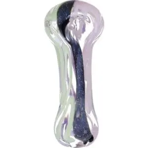 Icing On The Side Dichro Stripe Glass Spoon Pipe Glass Pipes - Haze Smoke Shop USA