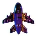 Jet Airliner Electroplated Glass Hand Pipe - Haze Smoke Shop USA